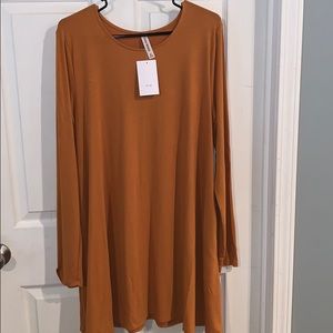 Long sleeve tee shirt dress